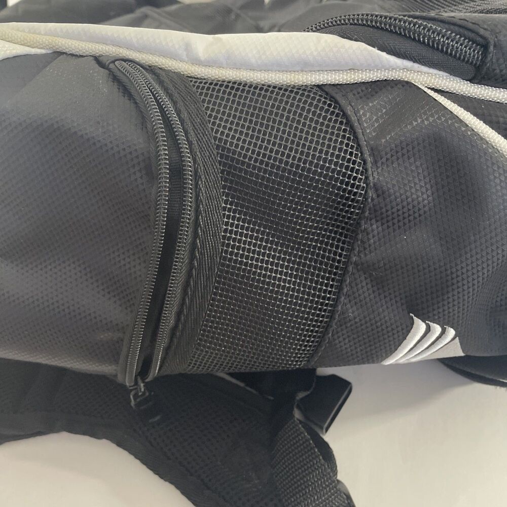 TYR Alliance Team Backpack Large 45L Black White Mesh Swim Bag - Picture 4 of 7